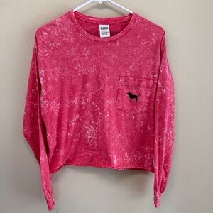 Pink Victoria’s Secret Pink Long Sleeve Crop Top SzS